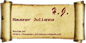 Hausner Julianna névjegykártya